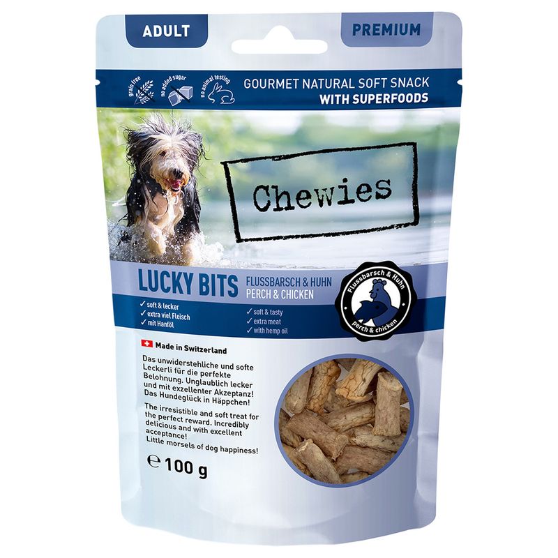 Chewies Lucky Bits Pacco misto Snack per cane 4 x 100 g