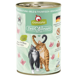 GranataPet DeliCatessen 6 x 400 g Alimento umido per gatti Selvaggina & Tonno