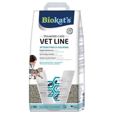 Lettiera Biokat's Diamond Care Vet Line Attracting & Calming  10 l