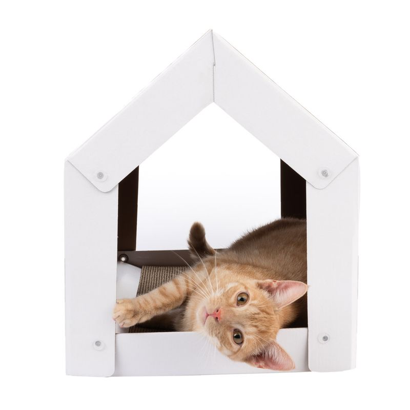 Casetta per gatti XL Home con Graffiatoio - Inverno  L 58 x P 36 x H 41 cm