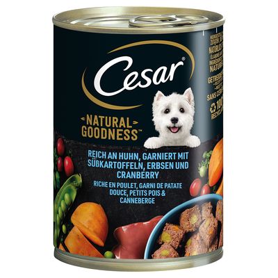 Fai scorta! Cesar Natural Goodness 24 x 400 g Alimento umido per cani