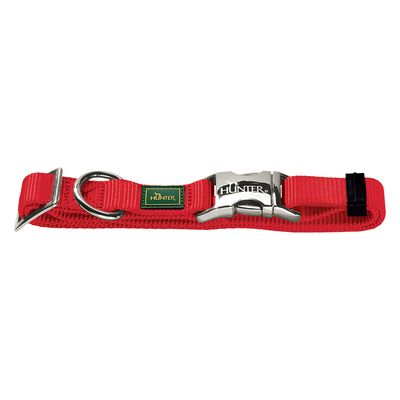 Collare Hunter Vario Basic Alu-Strong Red Taglia M: Circonferenza 40 - 55 cm
