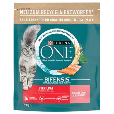 Purina ONE Sterilcat con Salmone Crocchette per gatti 750 gr