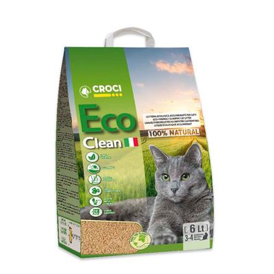 Lettiera vegetale Croci Eco Clean 6 l (ca. 2.4 kg)