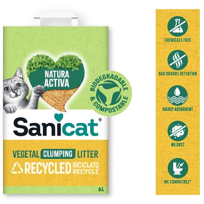 Lettiera Sanicat Natura Activa Corn Cob 6 l