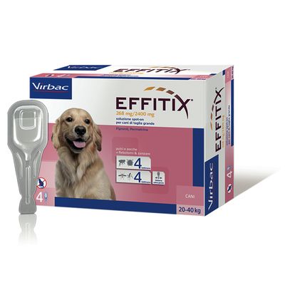 Effitix Spot-on per cani da 20 a 40 kg 4 pipette (4,4 ml)
