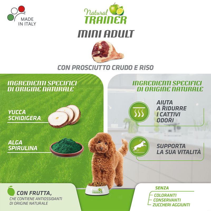 Natural Trainer Adult Small & Toy Prosciutto Crudo & Riso 2 kg