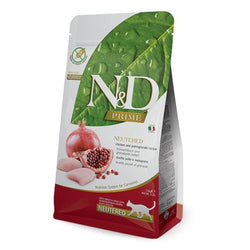 Farmina N&D Prime Grain Free Neutered Pollo e Melograno Crocchette gatto