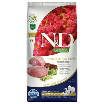 Farmina N&D Quinoa Weight Management Agnello, Quinoa, Broccoli e Asparagi