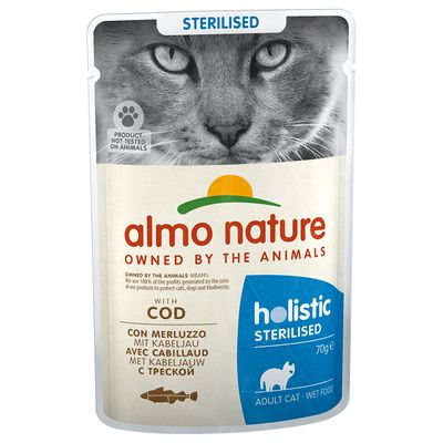 Almo Nature Holistic Sterilised  6 x 70 g Merluzzo