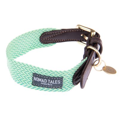 Collare Nomad Tales Bloom, menta  Tg. XS: circonferenza 30 - 36 cm x H 25 mm